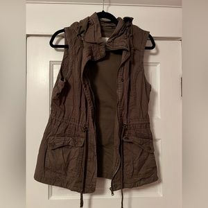 YMI Zip up Vest with Detachable Hood